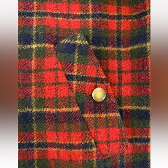 Vintage Pendleton Red Plaid Wool Full Zip Jacket - Picture 3 of 10